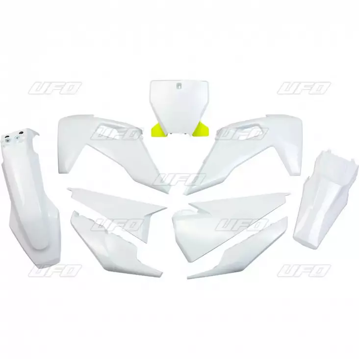 UFO Plastkit 5-delar Vit 041 HVA TC/FC 125-450 19- - Motocross plastsats - 650-K622-041 - 1