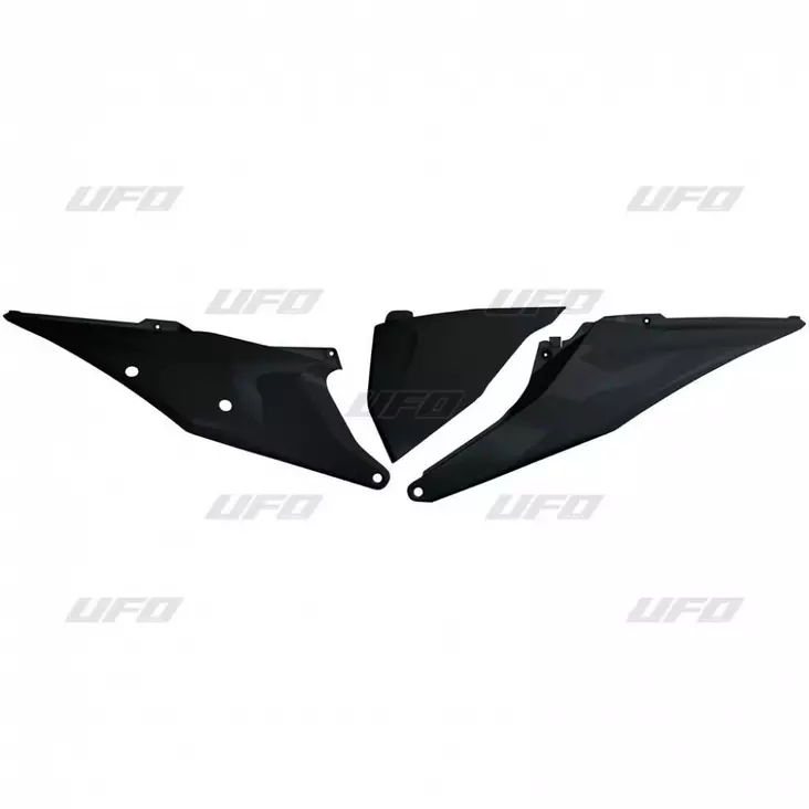 UFO Sidopanel + luftfilterlock vä, KTM125-525 SX/SXF 19- EXC/EXC-F 20- Svart 001 - Motocross sidopanel - 650-4093-001 - 1