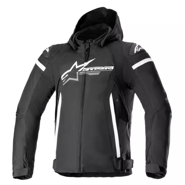 Vattentät MC-jacka Alpinestars Zaca, svart/vit - MC jackor - D439161 - 2