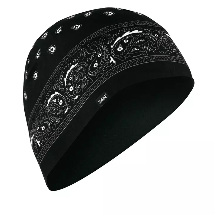 Zan Headgear Beanie, SportFlex Series, black paisley - Hjälmhuvor - WHLL101 - 1
