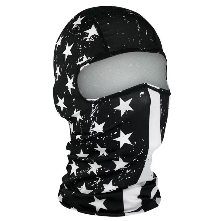 Zan Headgear Balaklava, polyester, B&W Flag - Hjälmhuvor - WBP091 - 1