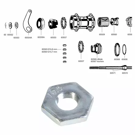 Låsmutter FAVORIT 1-vxl - Baknav Favorit 1-v - 60552 - 2