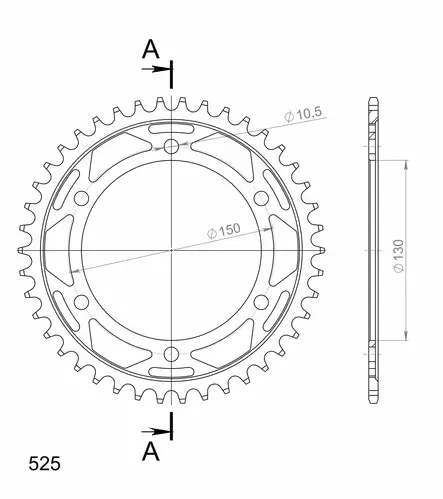 Supersprox / JT Rear sprocket 300.42 - MC Bakdrev - 27-2-300-42 - 1