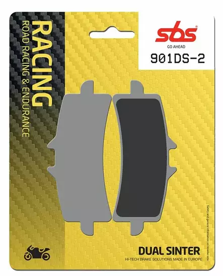 SBS Bromsklossats Dual Sinter 2 901DS-2 - MC Bromsbelägg - 23-901DS-2 - 1
