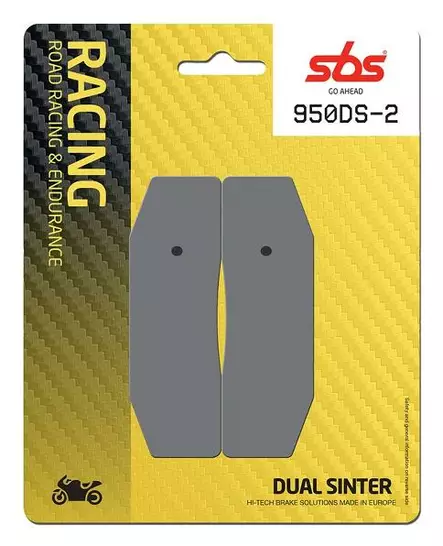 SBS Bromsklossats Dual Sinter 2 950DS-2 - MC Bromsbelägg - 23-950DS-2 - 1