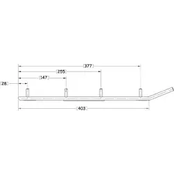 Ohjausrauta Ski-Doo - Snöskoter styrskenor - 881-4432 - 1