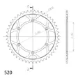 Supersprox / JT Rear sprocket 460.52 - Motocross bakdrev - 27-2-460-52 - 1
