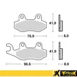 ProX Bromsbelägg fram RM125/250 '89-95 + YZ125/250 '90-97 - Motocross bromsbelägg - 400-37-100202 - 2