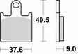 SBS Bromsklossats Dual Sinter 2 838DS-2 - MC Bromsbelägg - 23-838DS-2 - 2