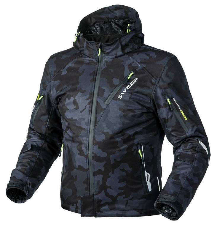 MC-jacka Sweep Breakout, vattentät softshell utan värmefoder, camo - MC jackor - TJBRWO-02 - 2