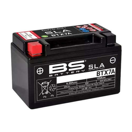 BS Battery BTX7A (FA) SLA - Sealed & Activated - BS batteri - 140-300672 - 1