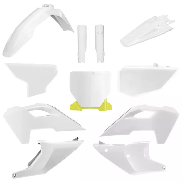 Polisport MX komplett plastkit TC/FC 23-24, Vit - Motocross plastsats - 178-91102 - 1