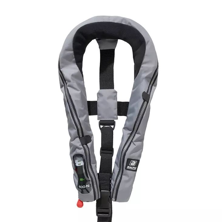 Baltic Compact 100 auto uppblåsbar räddningsväst grå 30-110kg - Automatiska räddningsvästar - 128-2-1352 - 1