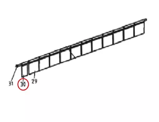 Bronco Skyddsplåt kort till slaghack 77-12490 - Arbetsmaskinernas reservdelar - 77-12490-82 - 1