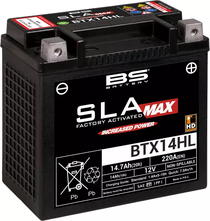 BS Battery BTX14HL (FA) SLA MAX - Sealed & Activated - BS batteri - 140-300882 - 1