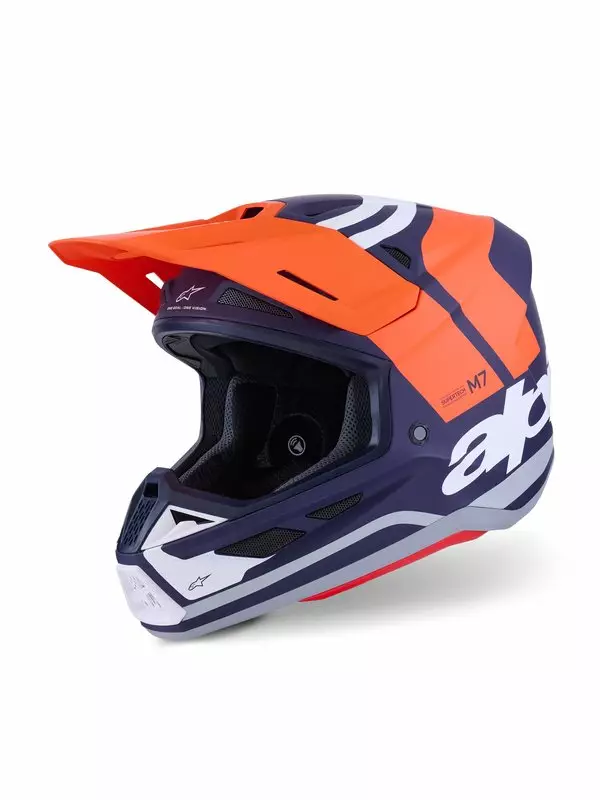 Crosshjälm Alpinestars S-M7 Core, orange/blå - Crosshjälmar - D513802 - 1