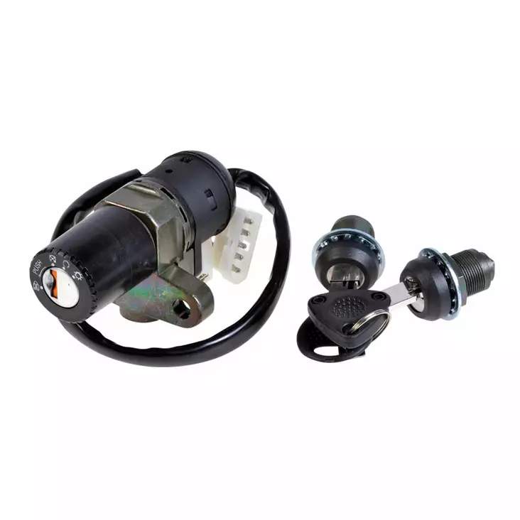 Forte Tändningslås - Låssats, Derbi -05 / MH -12 / Rieju 98-, (5 stift -1 kabel) - Strömlås - 307-71432 - 1