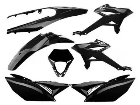 Garage Kåpkit - Plastkit, Svart, Beta RR 50 Enduro, Motard, SM 12- , (7-delar) - Plastserier och dekaler - 306-71672 - 1