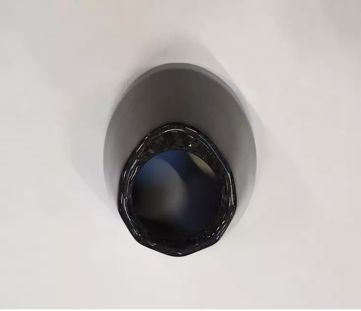 HGS Ljuddämparkona Racing Carbon för ljuddämpare 250 4T Oval form - Mototrade ljuddämpare - 46-62-922 - 1