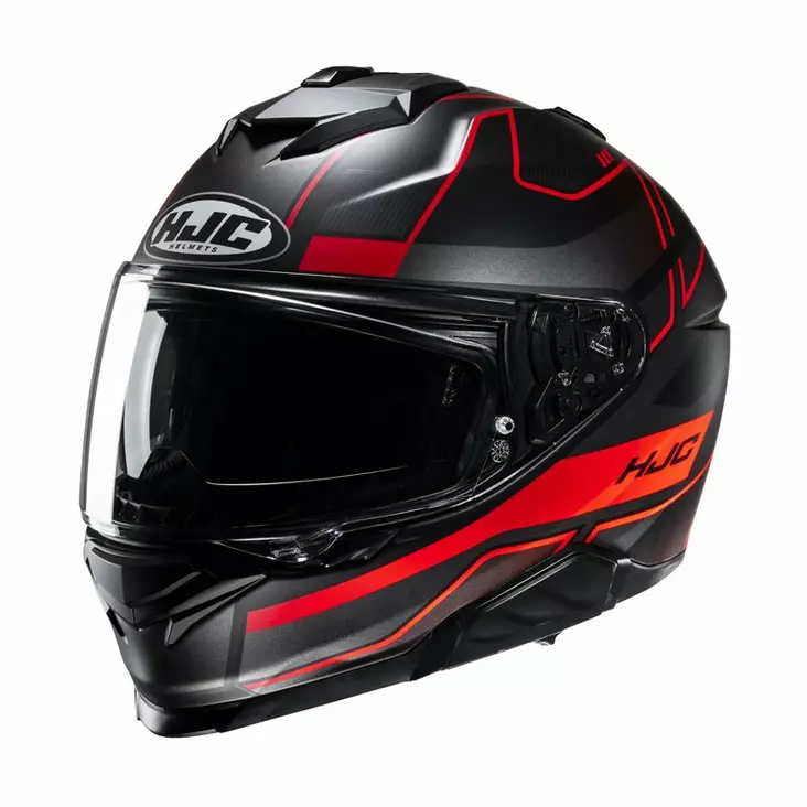 HJC hjälm i71 Irox MC1SF, svart/röd - MC integralhjälmar - 630-24082 - 1