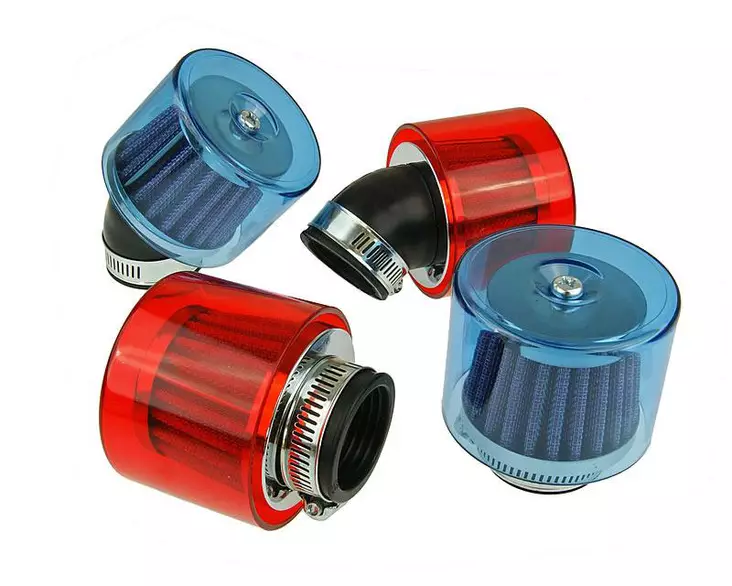 Luftfilter, Air-System, Röd, Anslutning Ø 35mm, 45° (Ø 70mm x l. 55mm) - Luftfilter - 302-0836-2 - 1