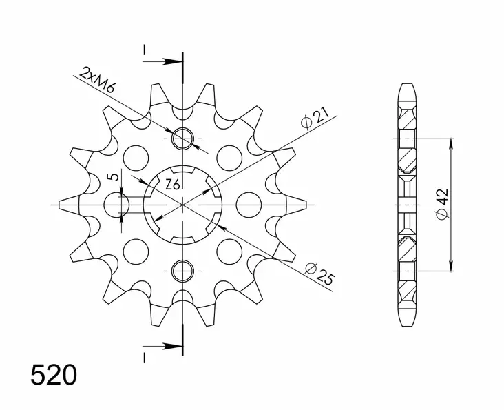 Supersprox / JT Front sprocket 569.12 - Motocross framdrev - 27-1-569-12 - 1