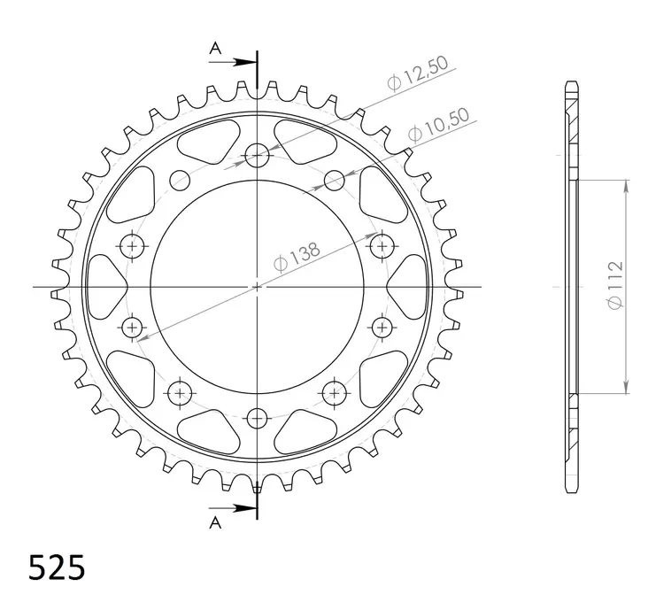Supersprox / JT Rear sprocket 1304.42 - MC Bakdrev - 27-2-1304-42 - 1