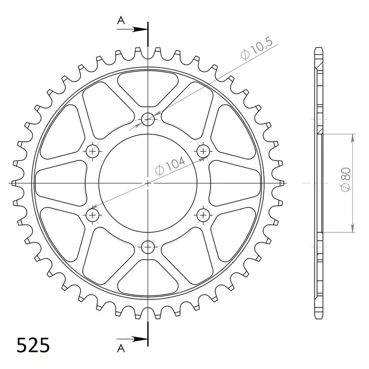 Supersprox / JT Rear sprocket 1489.42 - MC Bakdrev - 27-2-1489-42 - 1