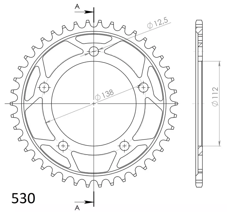 Supersprox / JT Rear sprocket 302.42 - MC Bakdrev - 27-2-302-42 - 1
