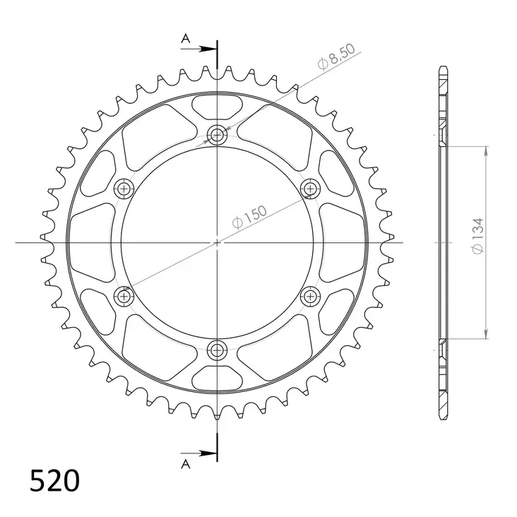 Supersprox / JT Rear sprocket 460.52 - Motocross bakdrev - 27-2-460-52 - 1