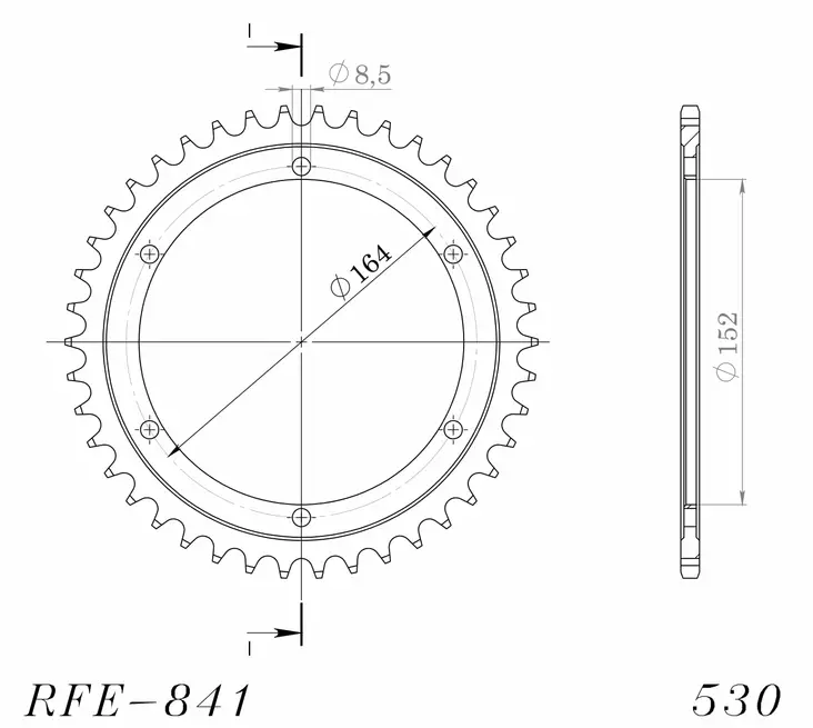 Supersprox / JT Rear sprocket 841.42 - MC Bakdrev - 27-2-841-42 - 1