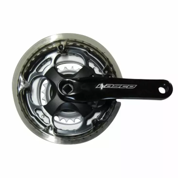 Vevparti LASCO 42/34/24, 152mm Alu, kvadrant, 118mm, kedjeskydd, svart - Pedalvevspar - 60322 - 1