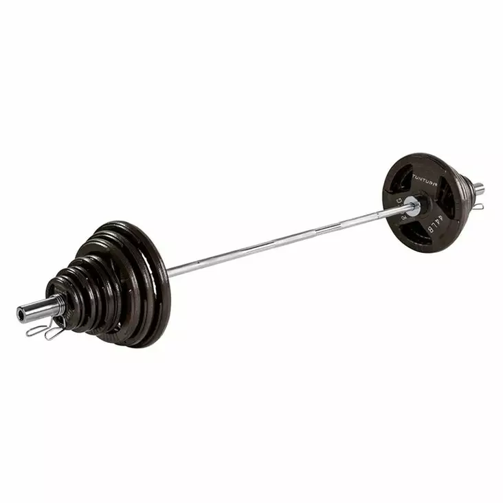 Tunturi 140Kg Olympic Tri-Grip Barbell Set - Skivstänger och viktskivor - GS14TUSCL382 - 1