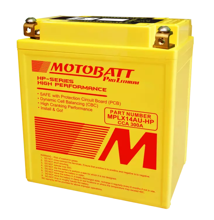Motobatt lithium batteri MPLX14AU-HP - Motorbatt batteri - 14-517-2 - 1