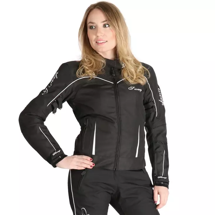 Textiljacka Sweep Adina WP Lady, svart/vit - MC jackor - 532-8052-32 - 1