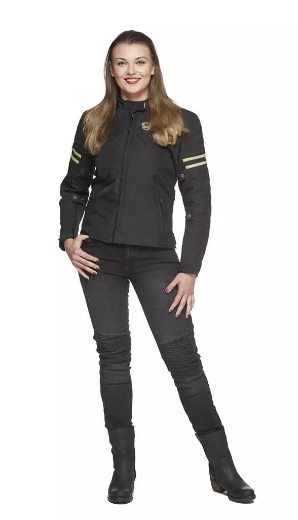 MC jacka Sweep Amelia för damer, svart/beige - MC jackor - 532-1954-32 - 1