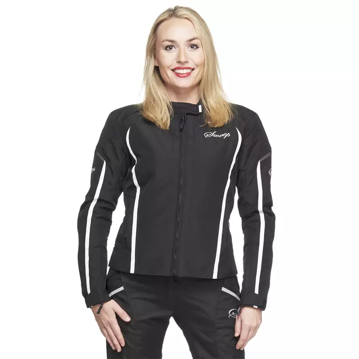 Textiljacka Sweep Milanese WP Lady, svart/vit - MC jackor - 532-8117-32 - 1