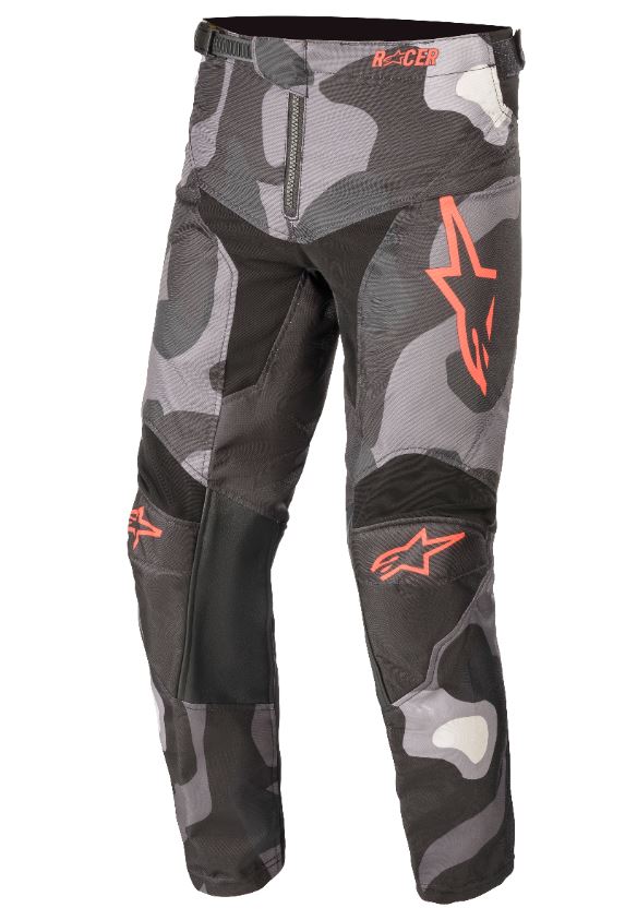 Alpinestars Junior crossbyxor Racer Tactical camo/röd fluo - Barn crossbyxor - D383822 - 1