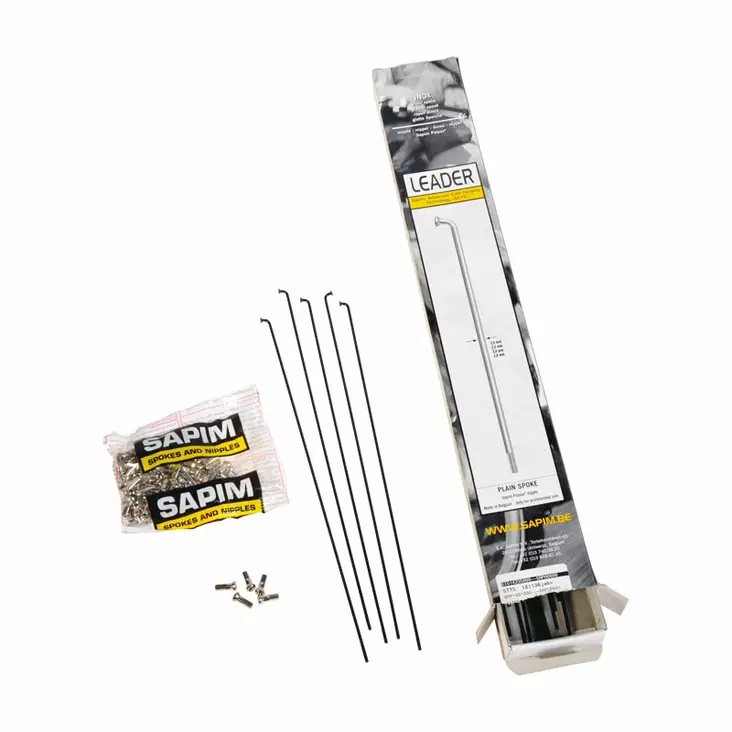 Eker SAPIM Leader, 2 X 237mm 14G, svart, Rostfri, 100st/förp, inkl. nipplar - Ytor i rostfritt stål 2 mm - 61092 - 1