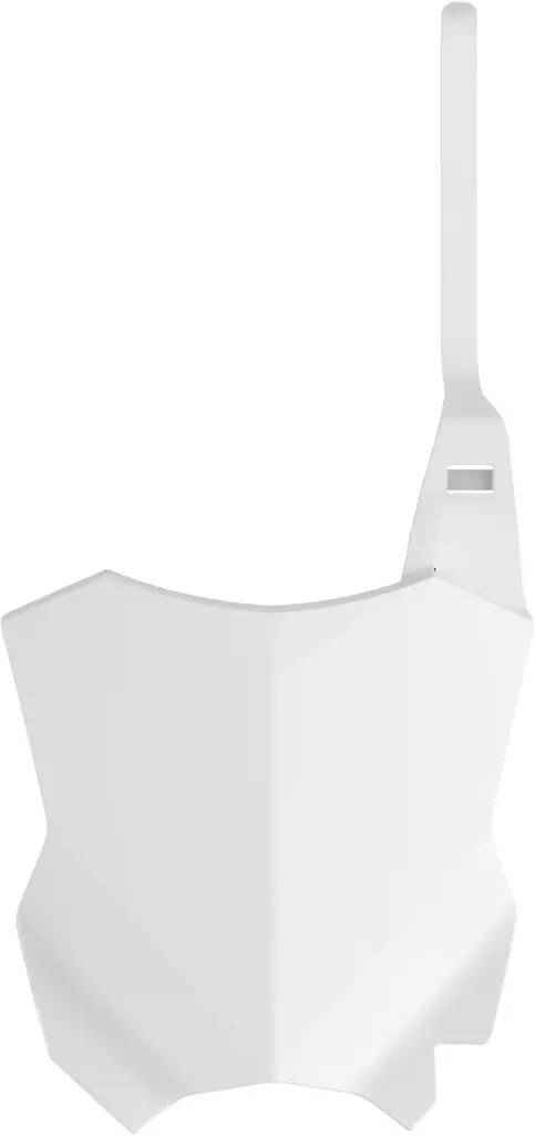 Polisport främre nummerplåt KX450F 16-.. KX250F 17-.., Vit - Motocross nummerplåt - 174-8665900002 - 1