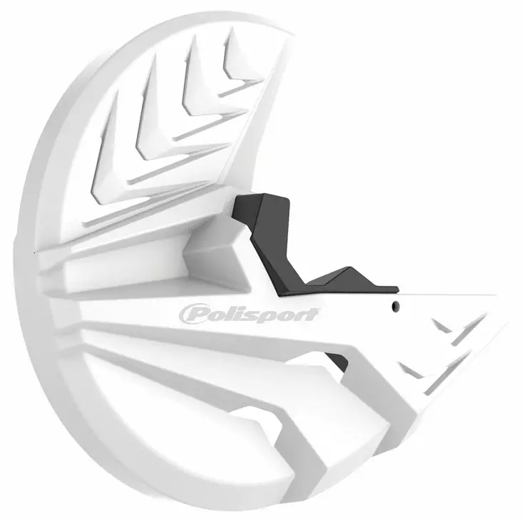 Polisport Disk with bottom fork prot Honda CRF450R(10-14) white/black - Motocross gaffelbensskydd - 179-8155100002 - 1