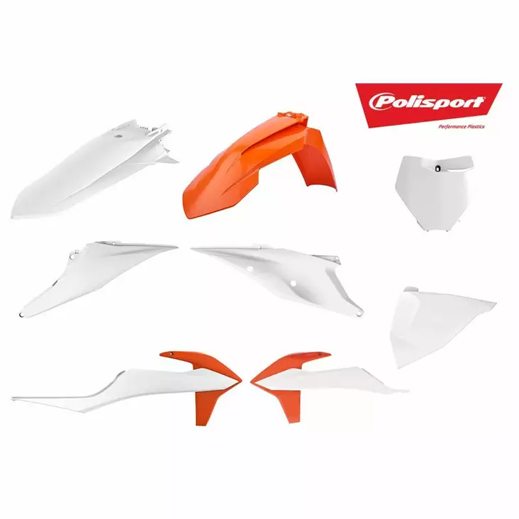 Polisport plastkit KTM SX/XC/SX-F/XC-F (19-22) OEM-färg - Motocross plastsats - 178-90912 - 1