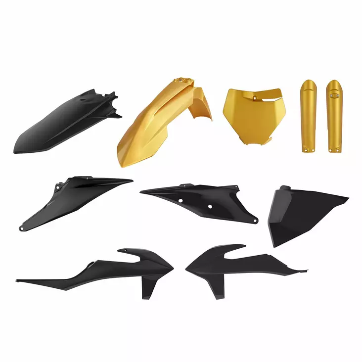 Polisport full kit KTM SX/SXF(19->) GOLD/BLACK - Motocross plastsats - 178-91052 - 1