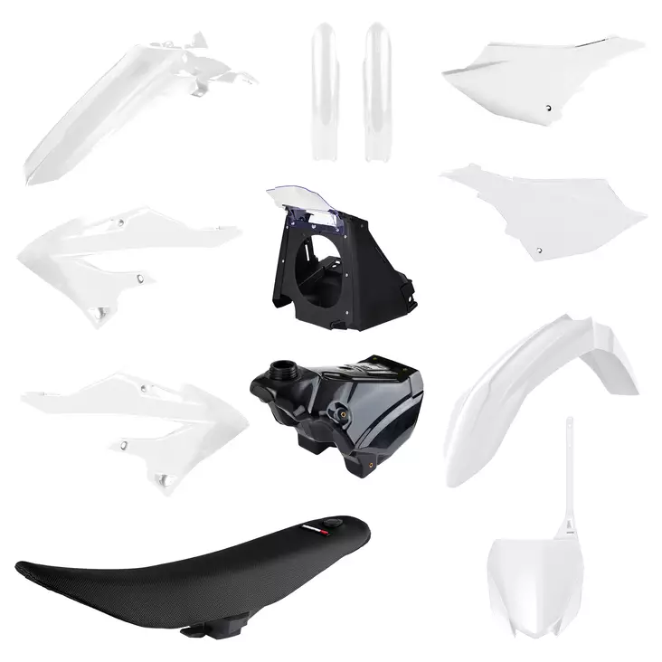 Polisport komplett Restyle-kit YZ125/250 (02-21) 22-stil, Vit - Motocross plastsats - 178-91572 - 1