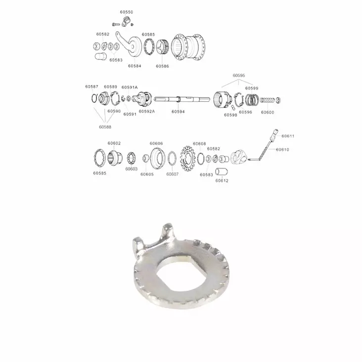 TORPEDO/SRAM Centreringsbricka - Baknav Torpedo 3-v - 60582 - 1