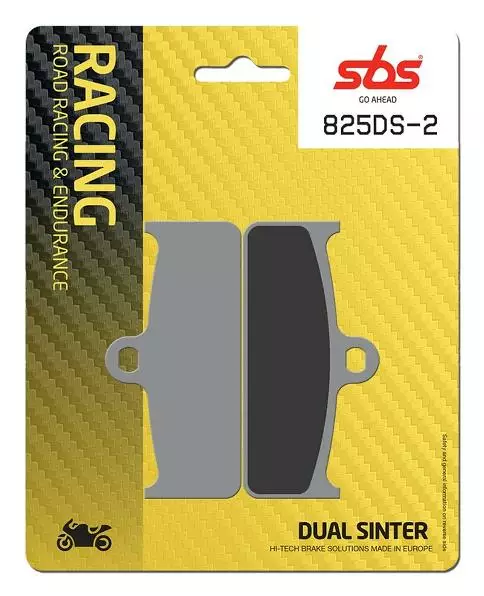 SBS Bromsklossats Dual Sinter 2 825DS-2 - MC Bromsbelägg - 23-825DS-2 - 1