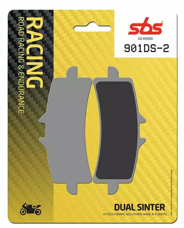 SBS Bromsklossats Dual Sinter 2 901DS-2 - MC Bromsbelägg - 23-901DS-2 - 1