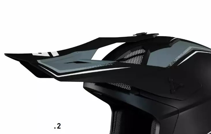 SHOT Skärm Lite Prism Svart/Vit Matt - Hjälm reservdelar - 610-9-2201-02 - 1