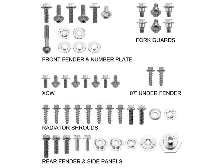Psychic Body Panel Hardware PackKtm - MC Skruvar och muttrar - 395-12162 - 1