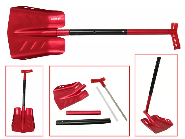Sno-X Snö spade med såg, Röd Aluminium - MC Camping produkter - 92-12500-2 - 1